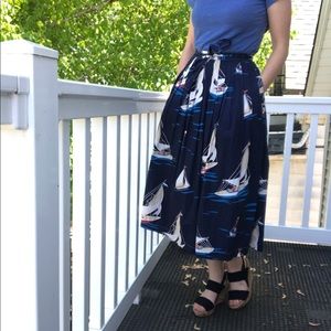 Vintage ⛵️Sailboat Wrap Skirt